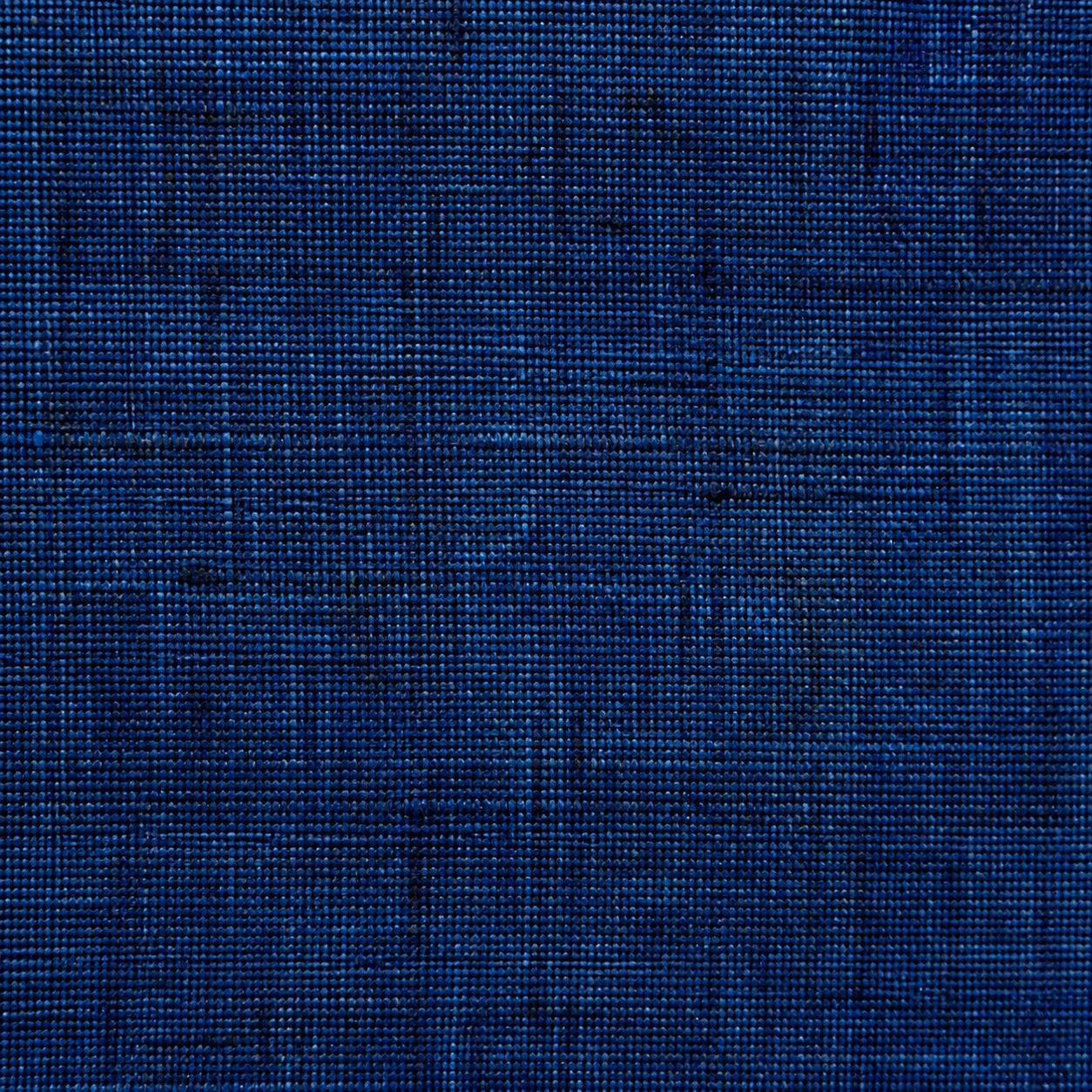 Deep indigo linen sample
